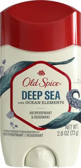 Old Spice Dry Feel Antiperspirant Deodorant -Men,24/7 Long Lasting Freshness,24/7 Sweat&Odor Protection,Gentle on Skin with Skin Conditioners,Deep Sea with Ocean Elements Scent,2.6 Ounce (Pack of 12)