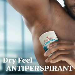 Old Spice Dry Feel Antiperspirant Deodorant for Men, 24/7 Long Lasting Freshness, 24/7 Sweat & Odor Protection, Gentle on Skin with Skin Conditioners, Deep Sea with Ocean Elements Scent, 2.6 oz