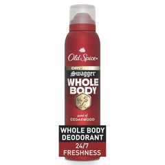 Old Spice Whole Body Deodorant for Men, Swagger, Aluminum Free Spray for 24/7 Freshness, Dermatologist Tested Whole Body Deodorant, 3.5 Ounce