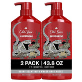 Old Spice Mens 2-in-1 Shampoo and Conditioner Set, MambaKing, For All Hair Types, Healthier, Fuller, More Moisturized Looking Hair, 21.9 fl oz Each, Twin Pack