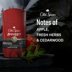 Old Spice Antiperspirant Deodorant for Men, 24/7 Sweat & Odor Protection, 24/7 Lasting Freshness, Invisible Solid, Swagger with Cedarwood Scent, 2.6 oz (Pack of 3)