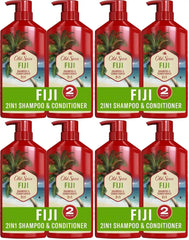 Old Spice Mens 2-in-1 Shampoo and Conditioner Set, Fiji, Coconut & Tropical Wood Scent, For All Hair Types, Healthier, Fuller, Moisturized Looking Hair, 21.9 fl oz Each, Twin Pack (Pack of 4)