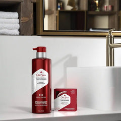Old Spice Mens Thickening 2-in-1 Shampoo and Conditioner with Biotin and Menthol (17.9 fl oz) & Thickening Styling Pomade Infused with Biotin Bundle (2.22 oz)