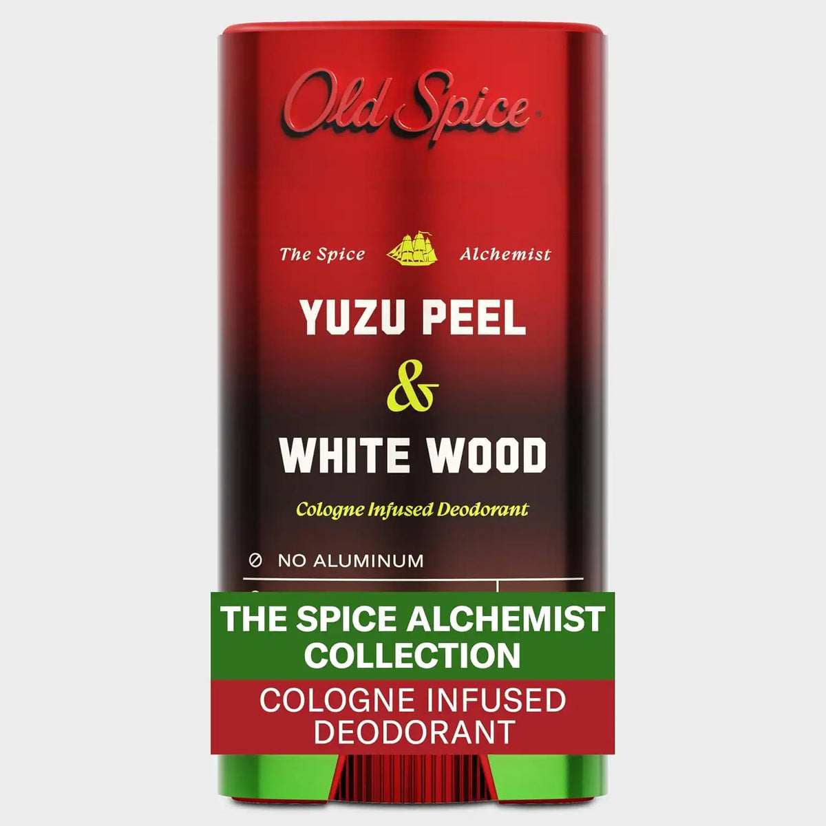 Old Spice Aluminum Free Deodorant for Men, The Spice Alchemist Collection,24/7 Cologne Infused Scent,No Trade Off Formula,Free of Parabens&Phthalates,Yuzu Peel + White Wood Scent,3 Ounce (Pack of 12)