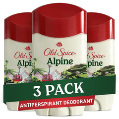 Old Spice Antiperspirant & Deodorant for Men, 24/7 Sweat & Odor Protection, 24/7 Freshness with Long Lasting Scent, Gentle on Skin, Dry Feel, Alpine with Hemp Oil Scent, 2.6 oz (Pack of 3)
