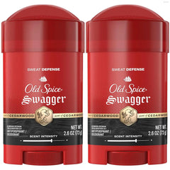 Old Spice Sweat Defense Antiperspirant & Deodorant for Men, 24/7 Ultimate Sweat Protection, Long Lasting Scent, Soft Solid, Swagger with Cedarwood Scent, 2.6 oz (Pack of 2)