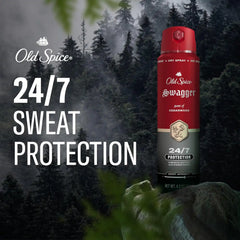 Old Spice Antiperspirant Spray for Men, 24/7 Sweat & Odor Protection, 24/7 Signature Scent & Lasting Freshness, Lightweight Formula, Swagger with Cedarwood Scent, 4.3 oz (Pack of 2)