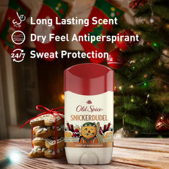 Old Spice Dry Feel Antiperspirant & Deodorant for Men, Holidudes Limited Edition, 24/7 Sweat Protection, Stocking Stuffer, Snickerdudel Sugar Cookie Scent, 2.6 oz
