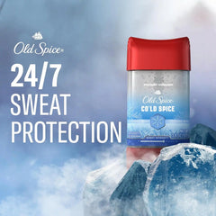 Old Spice Antiperspirant Deodorant for Men, 24/7 Sweat & Odor Protection, 24/7 Signature Scent & Lasting Freshness, Instantly Cools, Lightweight, Clear Gel, Cold Spice with Cool Mint Scent, 3.8 oz