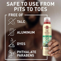 Old Spice Whole Body Deodorant Spray for Men, Aluminum Free, Aloe + Rain Scent, 24/7 Odor Protection, 24/7 Lasting Freshness, Dermatologist Tested, Gentle on Skin, Safe to Use All Over, 3.5 oz