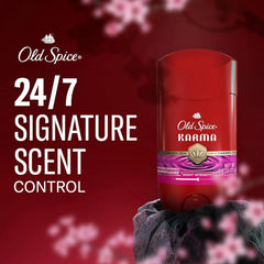 Old Spice Antiperspirant Deodorant for Men, 24/7 Sweat & Odor Protection, 24/7 Signature Scent & Lasting Freshness, Invisible Solid, Karma with Cherry Spice, Black Pepper, & Sandalwood Scent, 2.6 oz