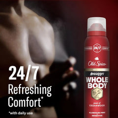 Old Spice Whole Body Deodorant for Men, Swagger, Aluminum Free Spray for 24/7 Freshness, Dermatologist Tested Whole Body Deodorant, 3.5 Ounce