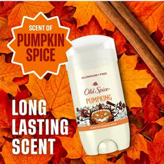 Old Spice Aluminum Free Deodorant for Men, Fallidudes Limited Edition, 24/7 Frightful Freshness and Odor Protection, PumpKing Pumpkin Spice Scent, 3.0 oz
